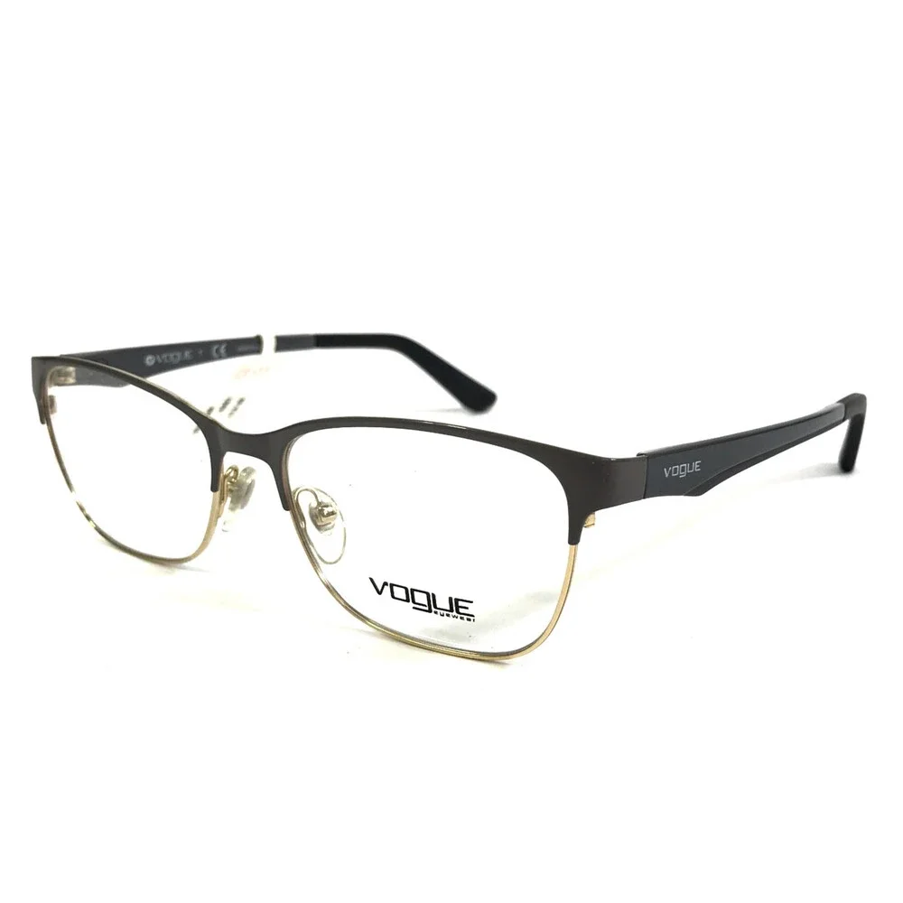 Vogue Eyeglasses Frames VO3940 5061 Dark Grey Pale Gold Cat Eye 52-16-140